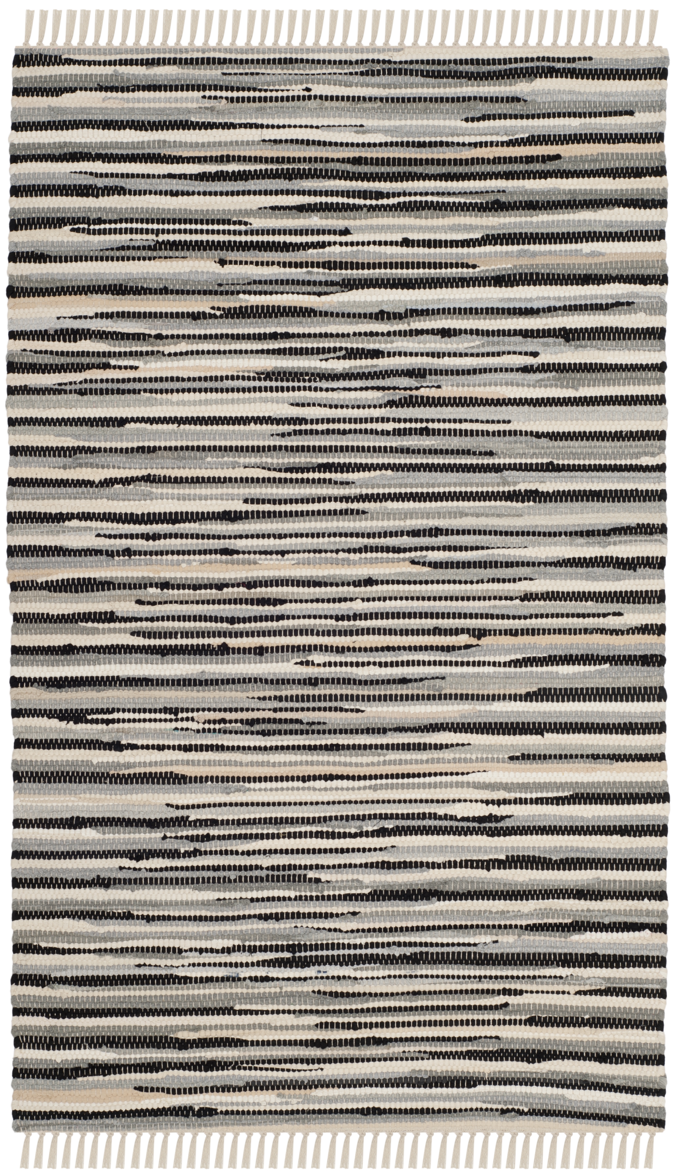 Arlo Home Hand Woven Area Rug, RAR129Q, Black/Multi,  4' X 6' - Image 0