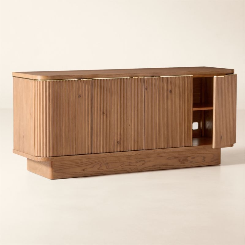 Davison 60" Fluted Oak Media Console - Image 7
