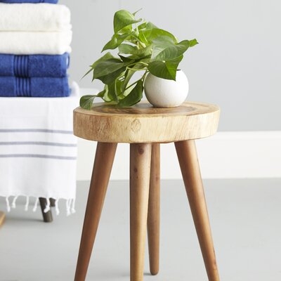 Fiore Solid Wood Accent Stool (Set of 2) - Image 1