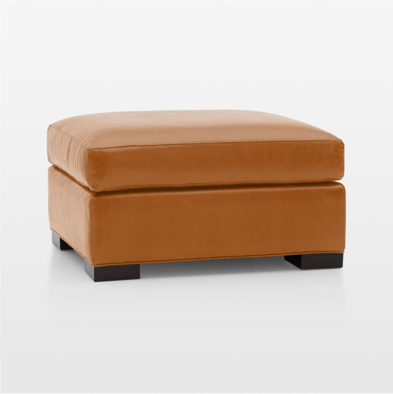 Axis Leather Ottoman and a Half - Image 1
