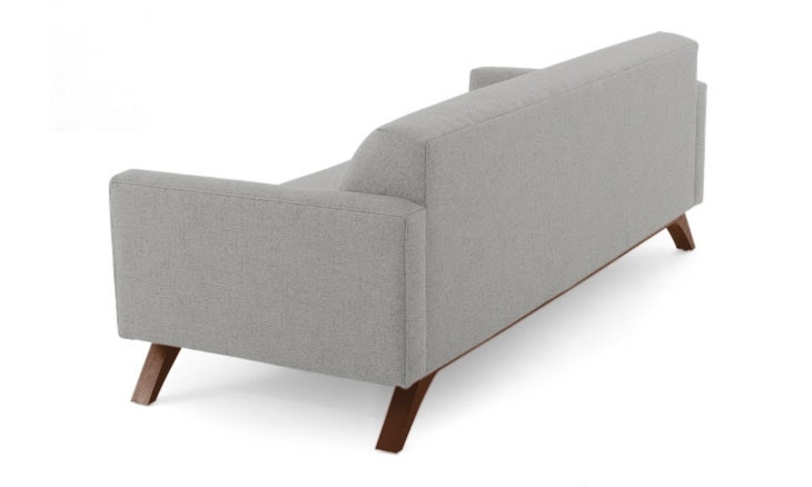 Modern Sofa - Roddy Mid Century Couch - Sunbrella Premier Fog - Mocha - Gray - Image 4
