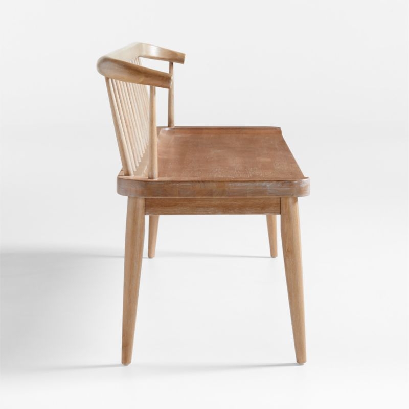 Pali Light Brown Wood Dining Bench - Image 4