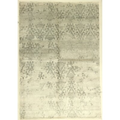 One-of-a-Kind Hand-Knotted Gray 5'3" x 7'8" Viscose Area Rug - Image 0