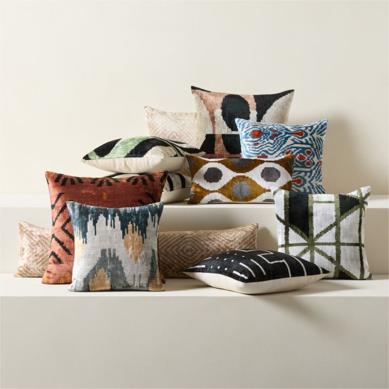 Nilo Turkish Silk Throw Pillow Cover 23"x23" - Image 1
