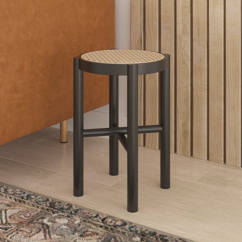 Calydon Solid Wood End Table, Black - Image 1