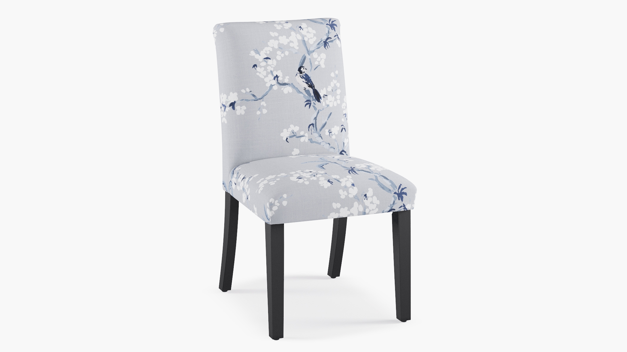 Classic Dining Chair, Blue Cherry Blossom, Black - Image 0