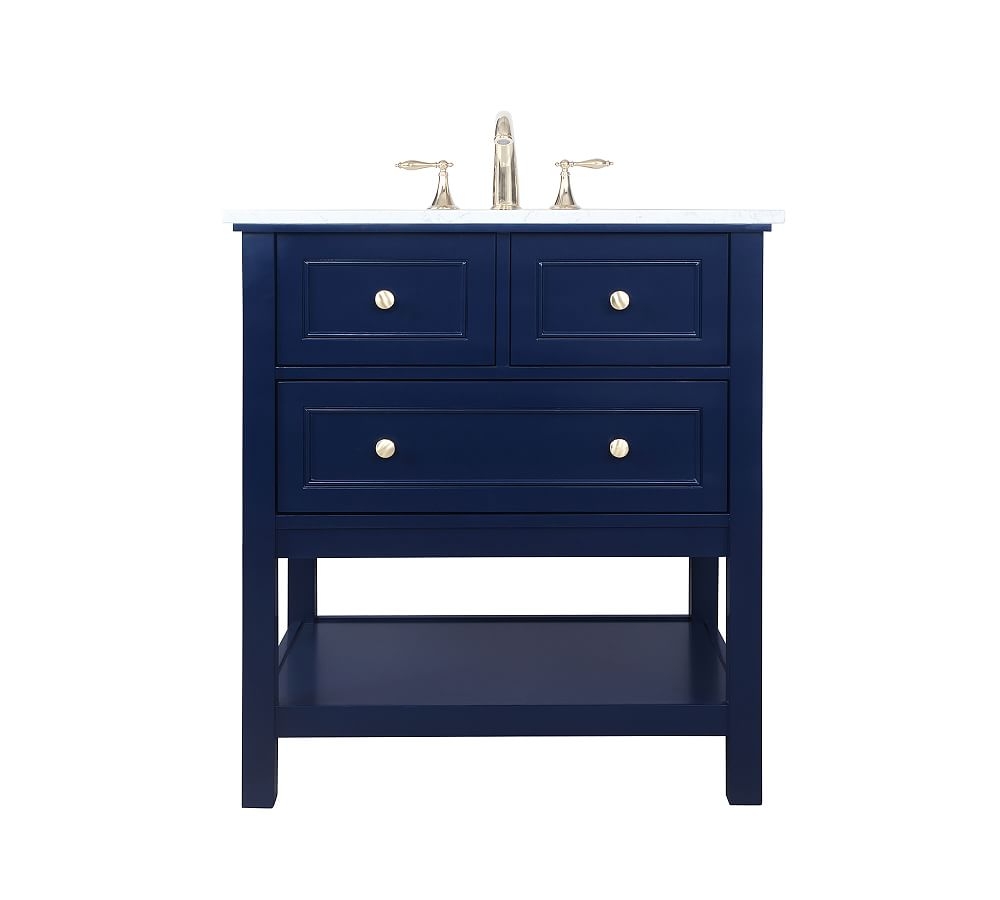 Blue Taryn Single Sink Vanity, 30" - Image 0