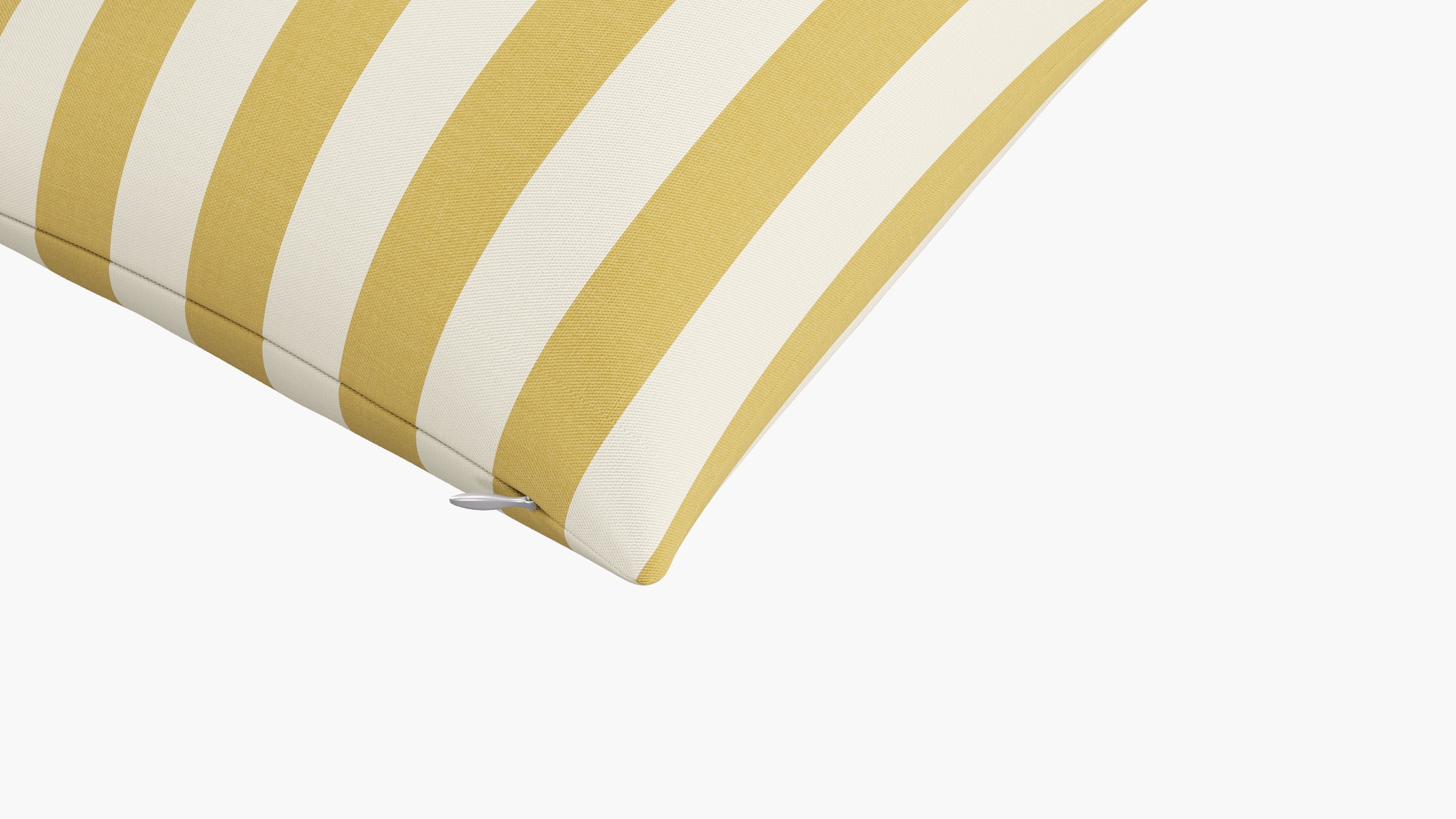 Throw Pillow 16", Citrine Cabana Stripe, 16" x 16" - Image 1