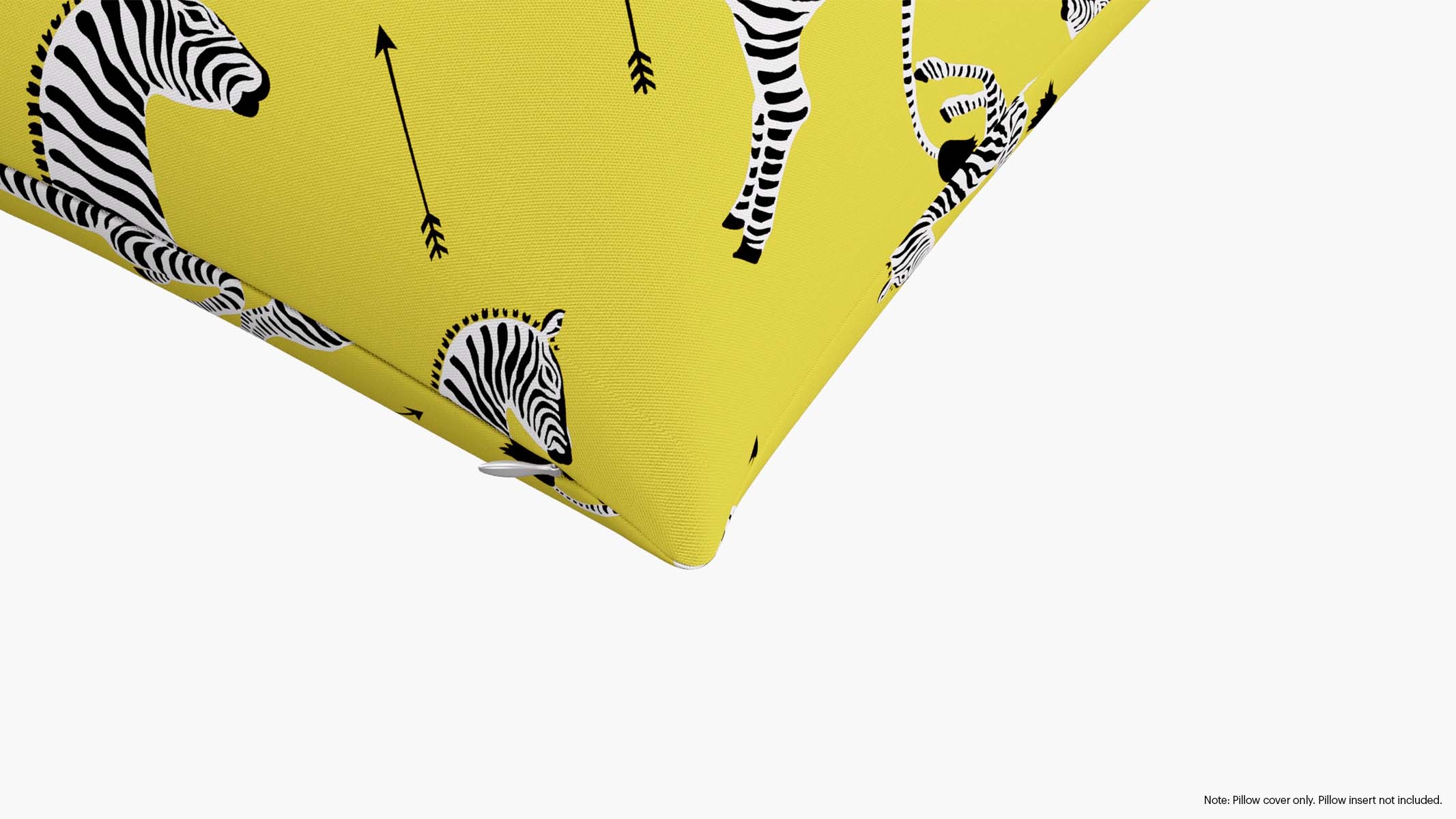 Throw Pillow Cover 20", Yellow Zebra, 20" x 20" - Image 1