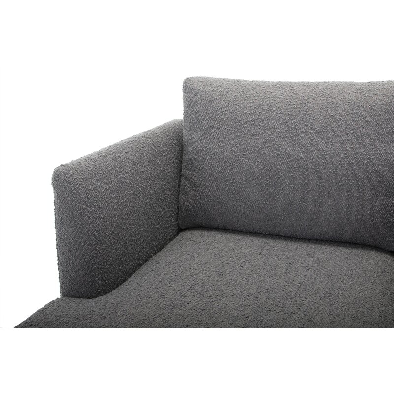 Polaris 32'' Wide Armchair, Boucle Dark Gray Polyester - Image 11