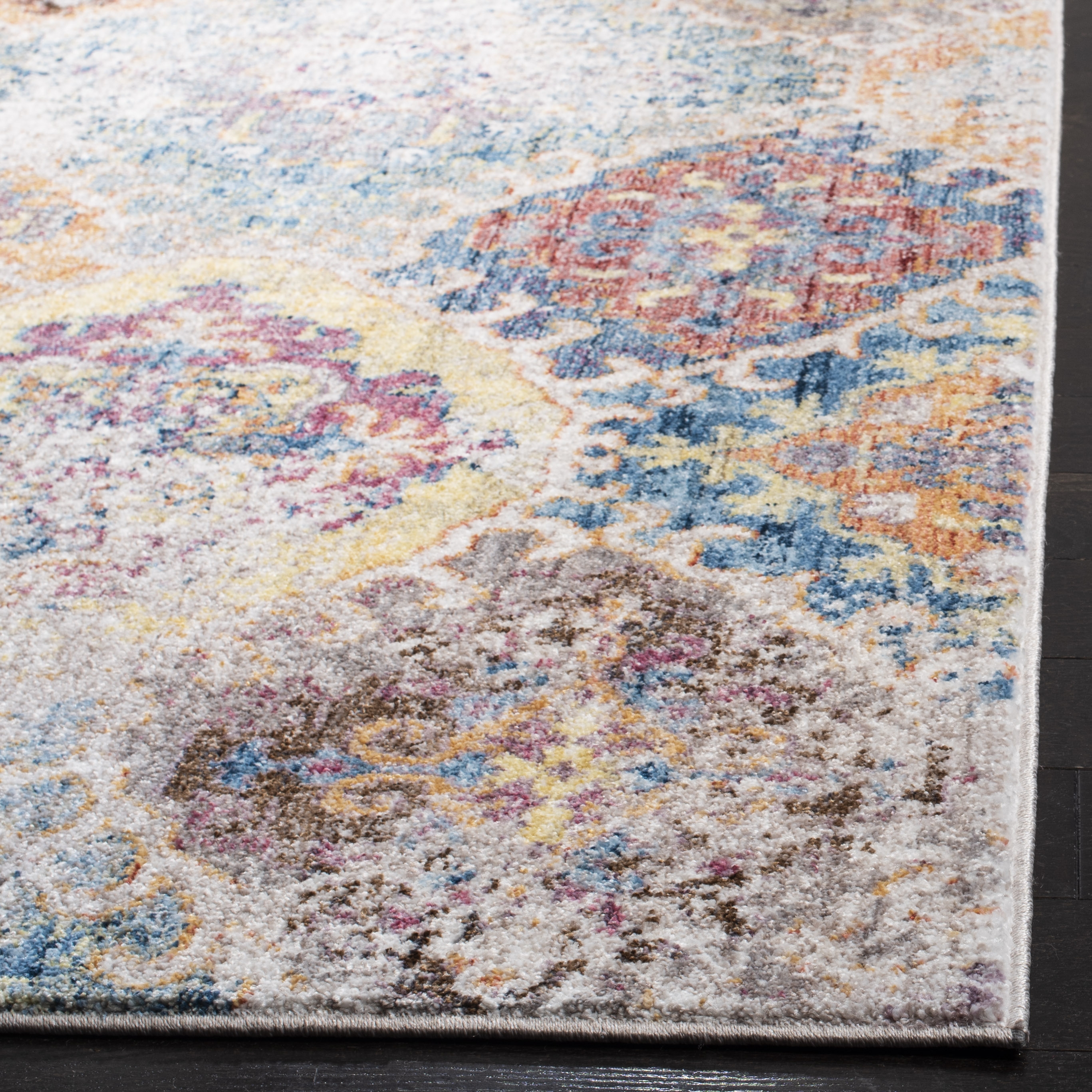 Arlo Home Woven Area Rug, BTL351D, Blue/Light Grey,  5' 1" X 7' 6" - Image 2