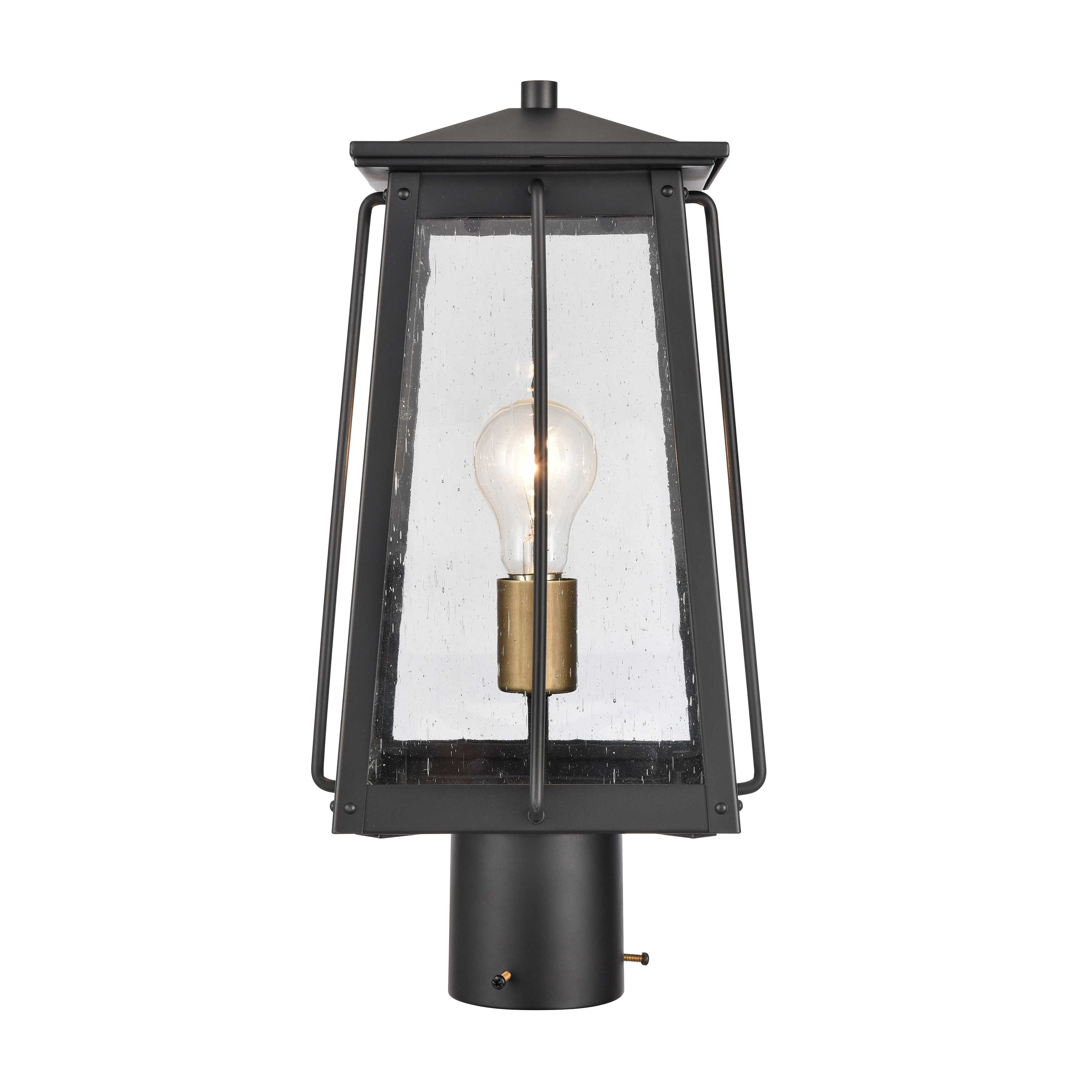 Kirkdale 17'' High 2-Light Outdoor Post Light - Matte Black - Image 1