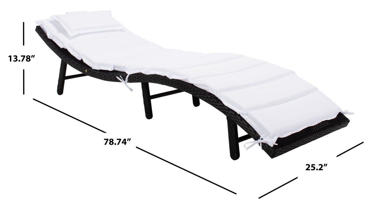Colley Sunlounger - Black - Safavieh - Image 8