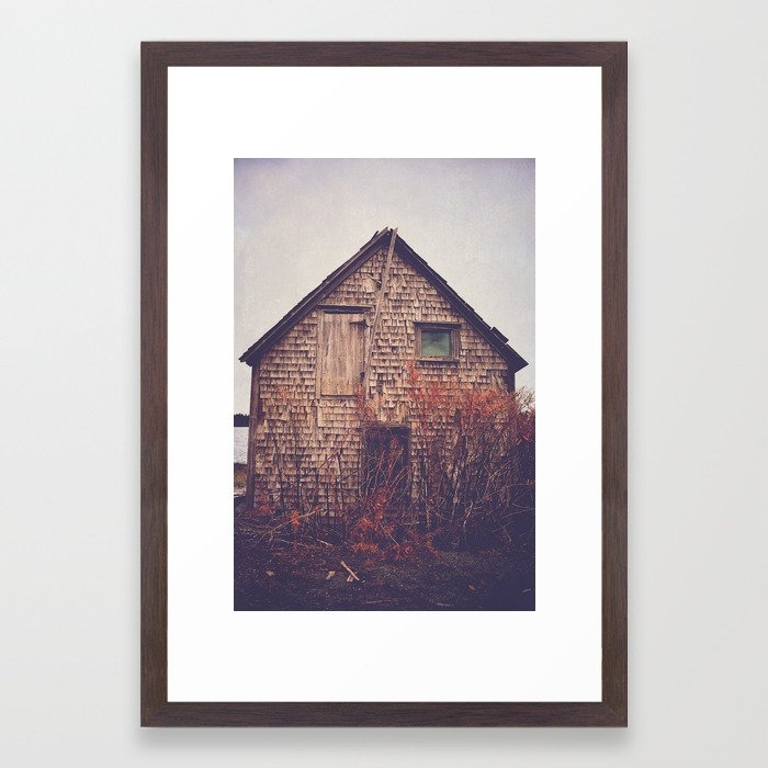 She Created Stories About Abandoned Houses Framed Art Print by Olivia Joy St Claire X  Modern Photograp - Conservation Walnut - Small 13" x 19"-15x21 - Image 0