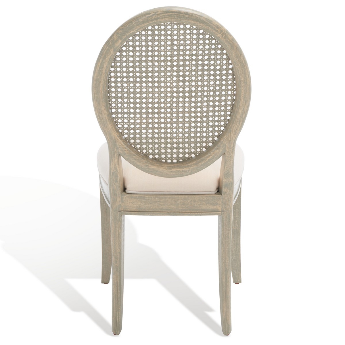 Karlee Rattan Back Dining Chair - Rustic Grey/Beige - Image 7