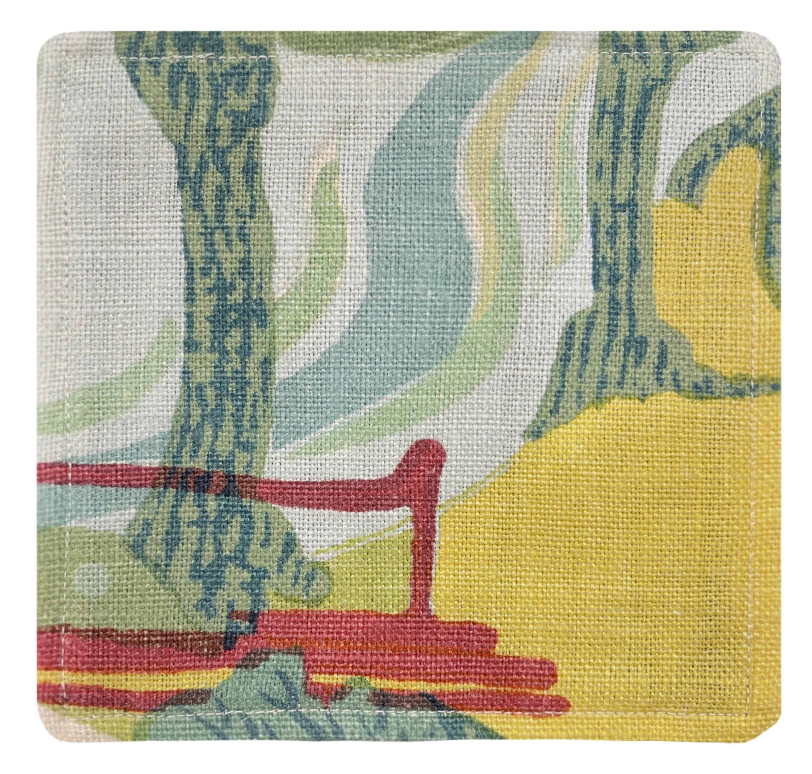 COCKTAIL NAPKINS :: PEARL RIVER // YELLOW | SCHUMACHER - Spa Blue - Image 2