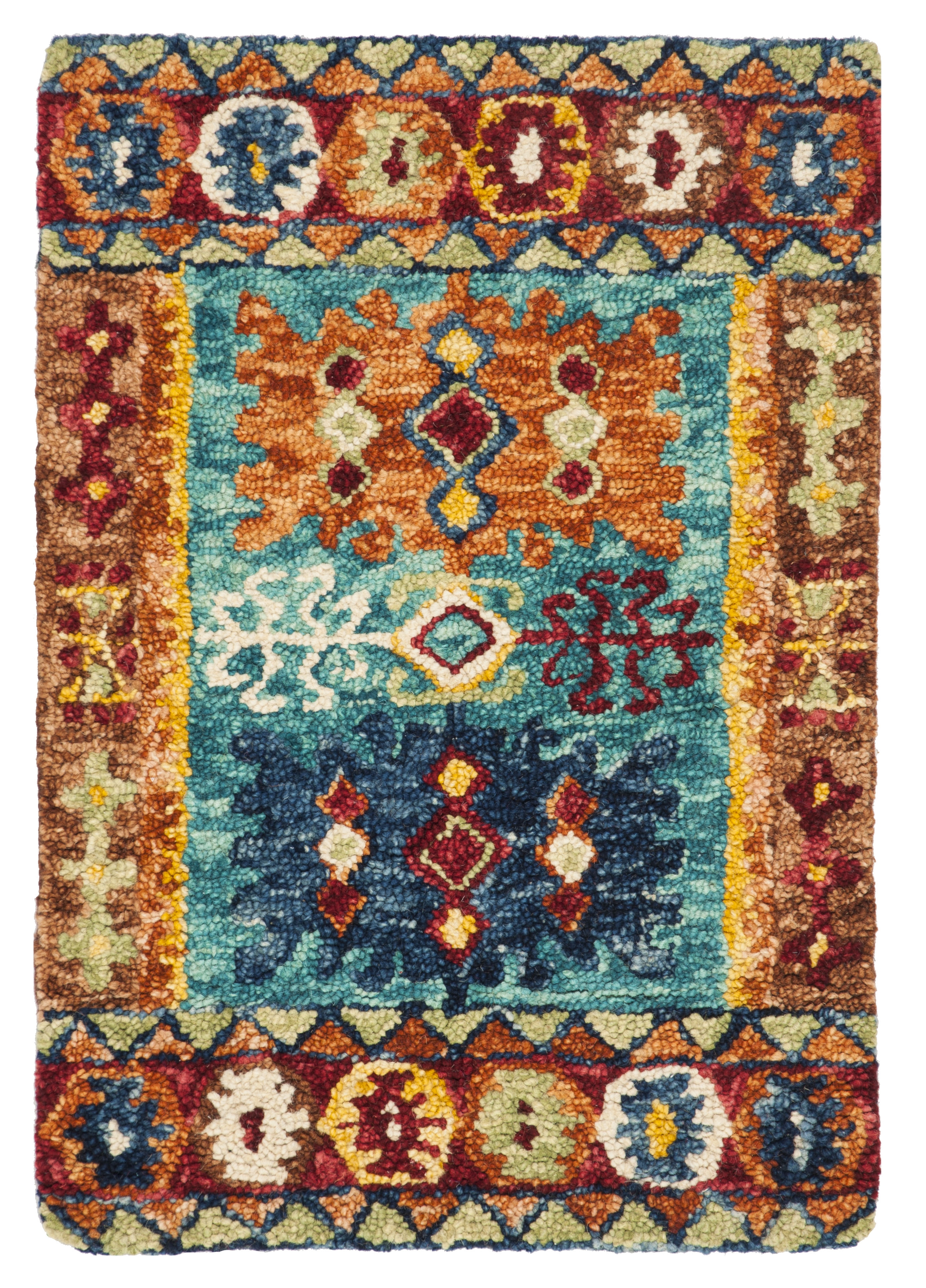 Arlo Home Hand Tufted Area Rug, APN503A, Blue/Red,  2' X 3' - Image 0