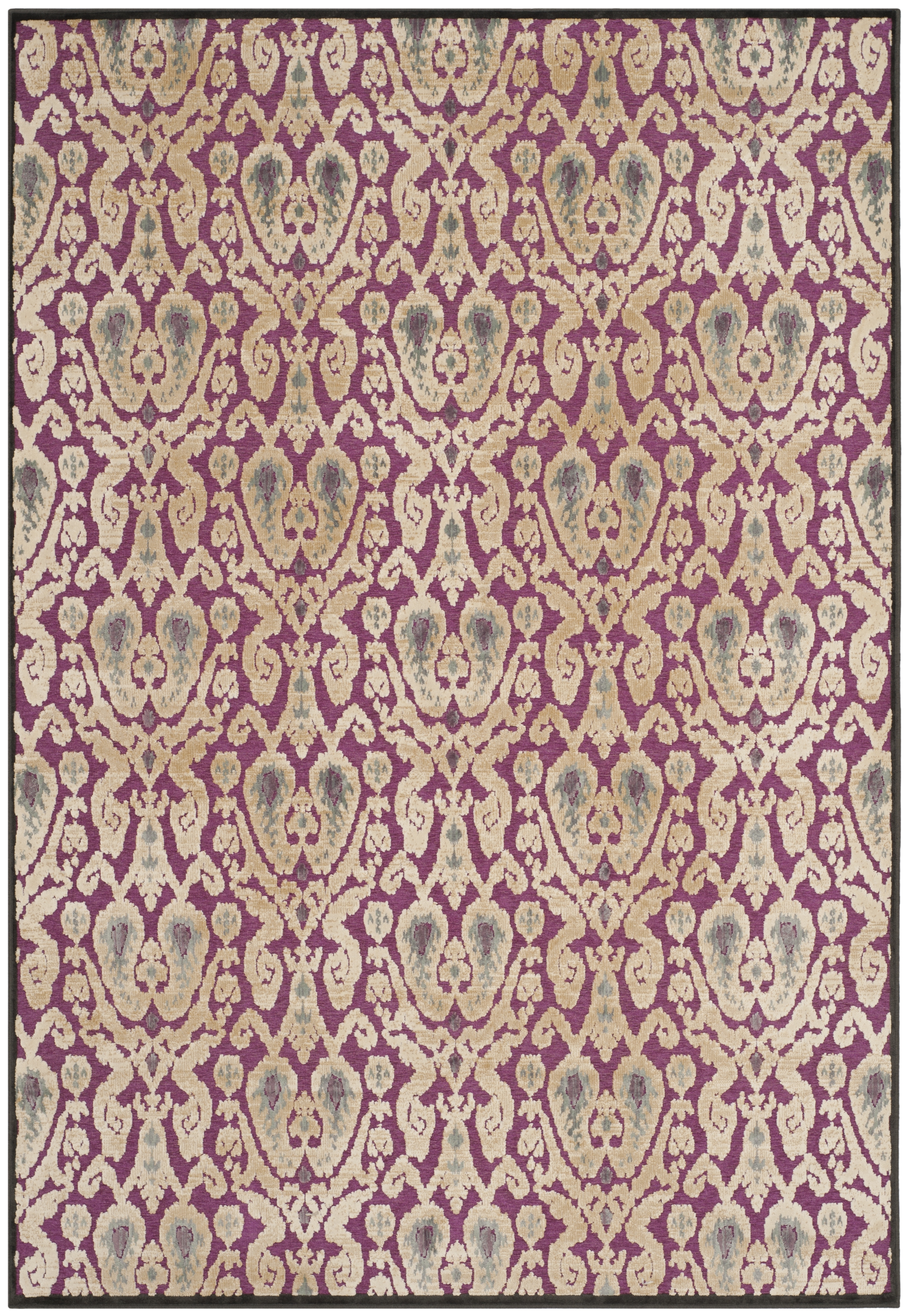 Arlo Home Woven Area Rug, PAR157-2380, Anthracite/Fuchisa,  4' X 5' 7" - Image 0