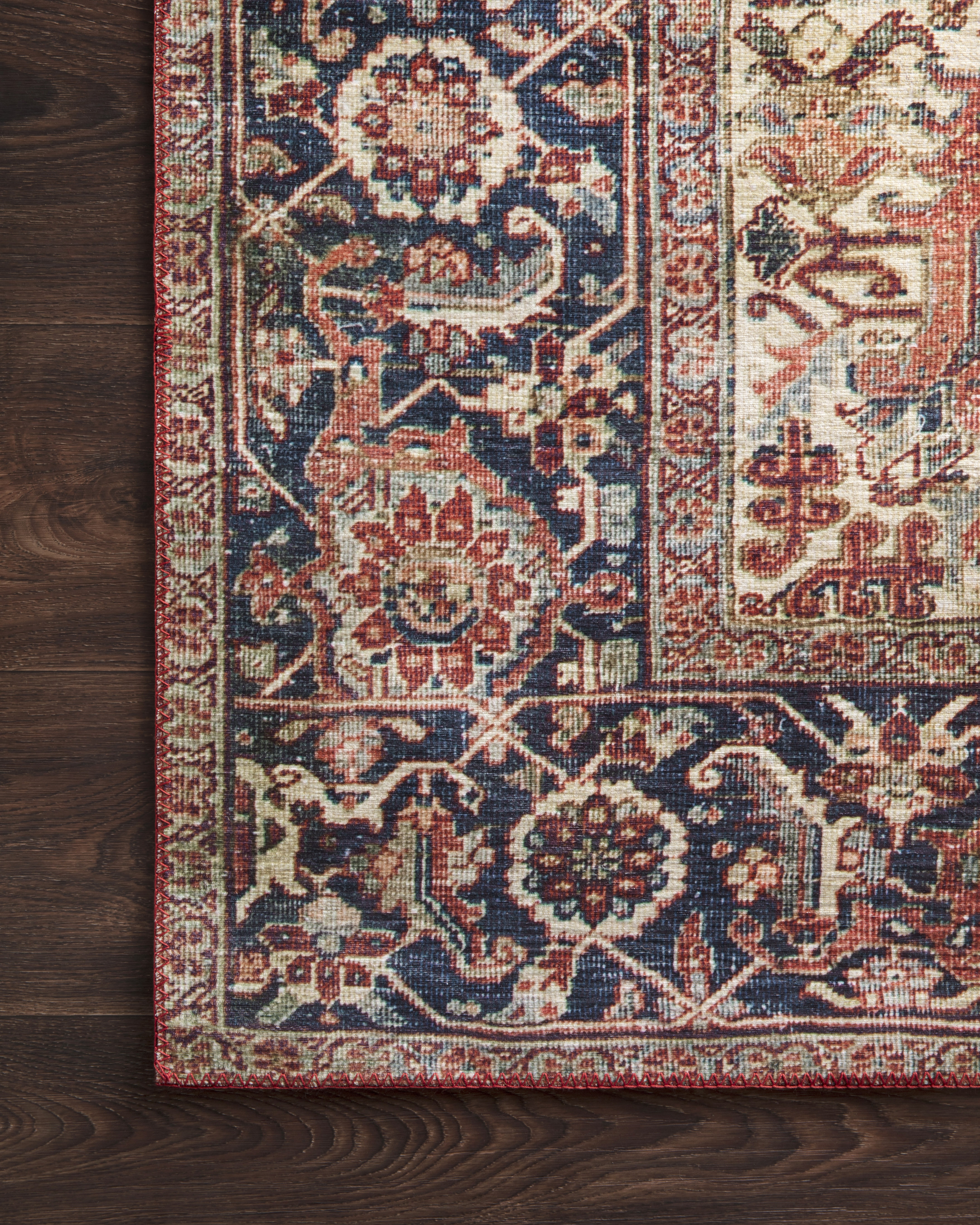 Layla Rug - Red / Navy 9'-0" x 12'-0" - Image 4