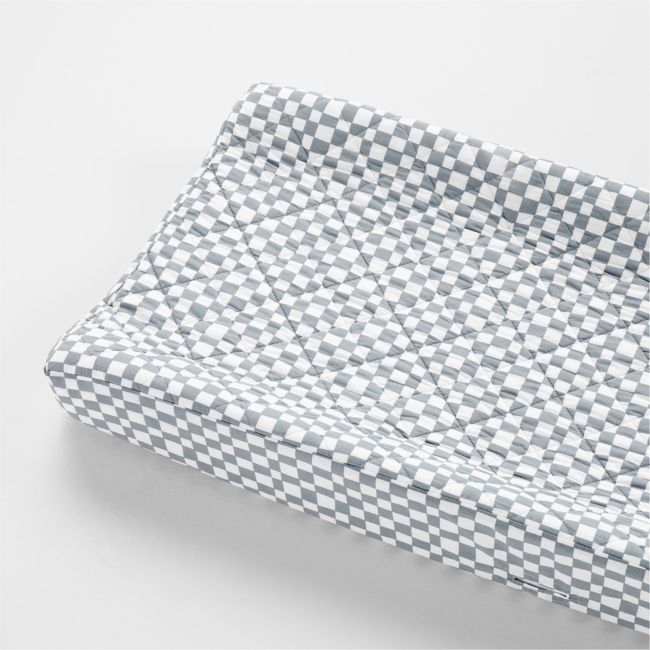 Venice Cloudy Blue Organic Cotton Baby Changing Pad Cover by Leanne Ford - Image 0