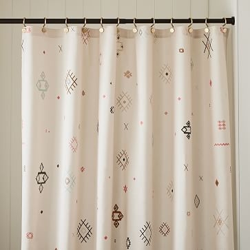 Embroidered Aziza Shower Curtain, Multi, 72"x74" - Image 3