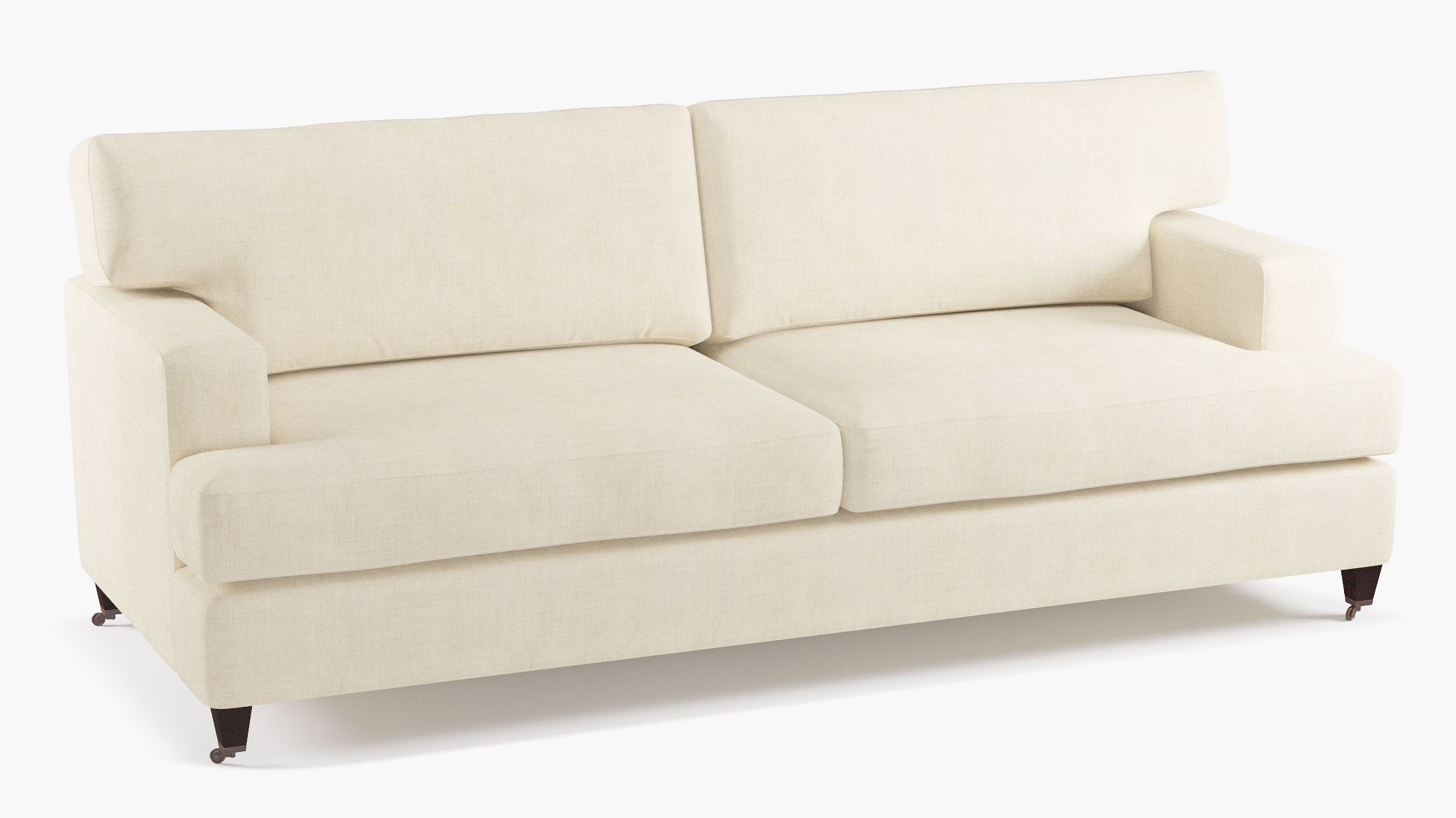 Classic Sofa, Talc Everyday Linen, Espresso - Image 1