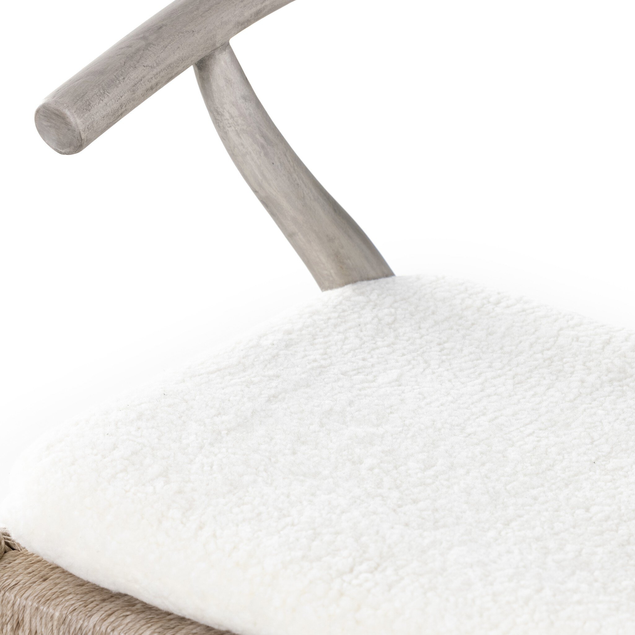 Muestra Dining Chair W/ Cushion - Cream Shorn Sheepskin - Image 6