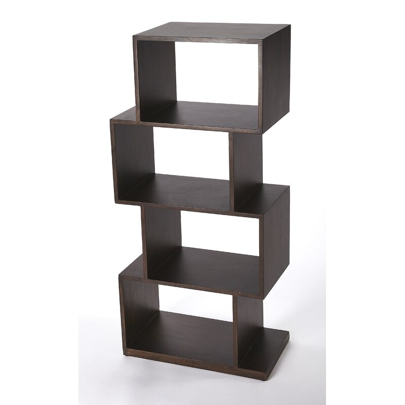  Medeiros Geometric Bookcase Color: Dark Brown - Image 0