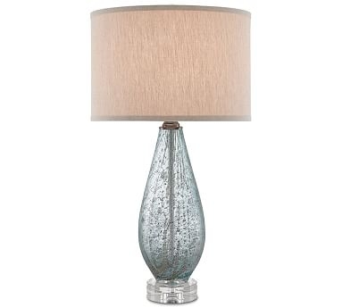 Sage Glass Table Lamp, Blue - Image 0