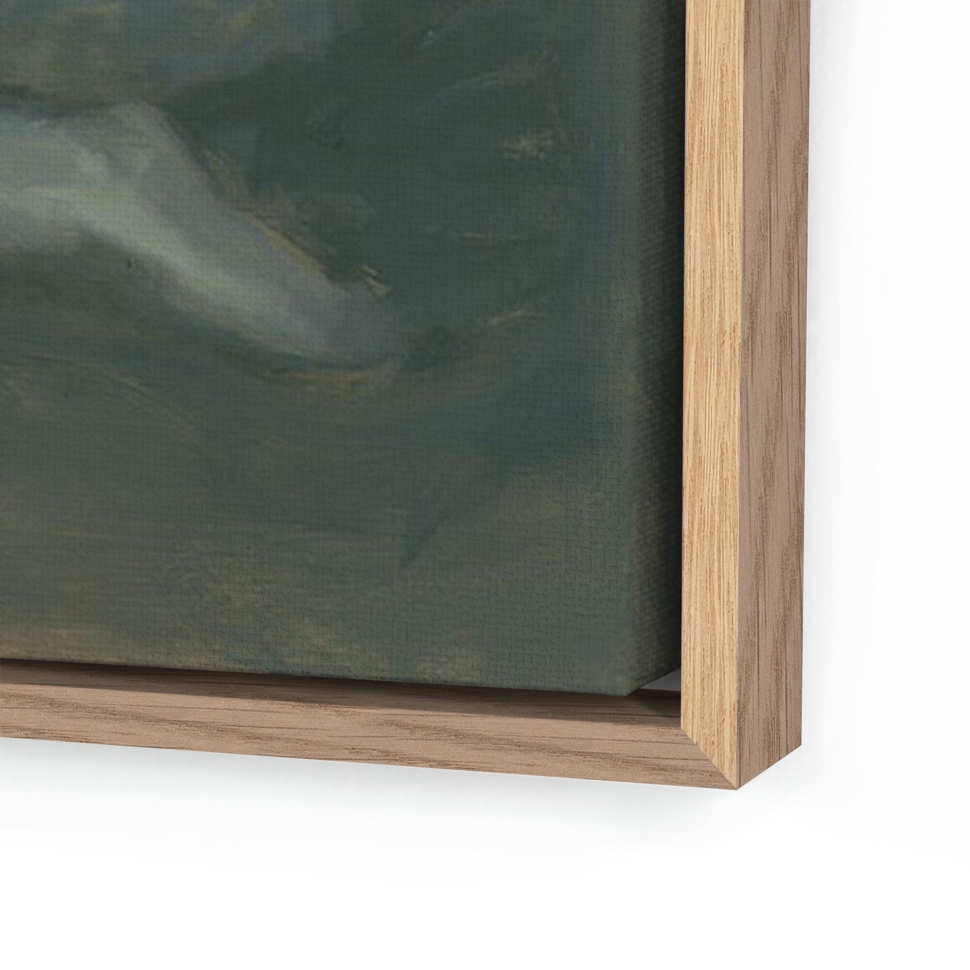 Seated Woman by Melody Mcmunn - Vertical Grain White Oak Floater - Image 1