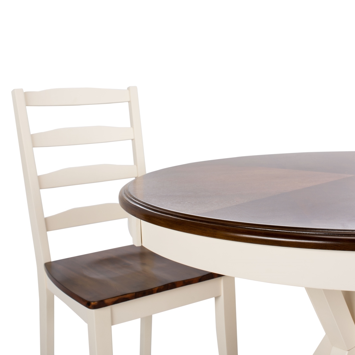 Shay 5 Piece Dining Set - White / Natural - Safavieh - Image 2