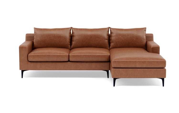 Sloan Leather Right Chaise Sectional - Image 0