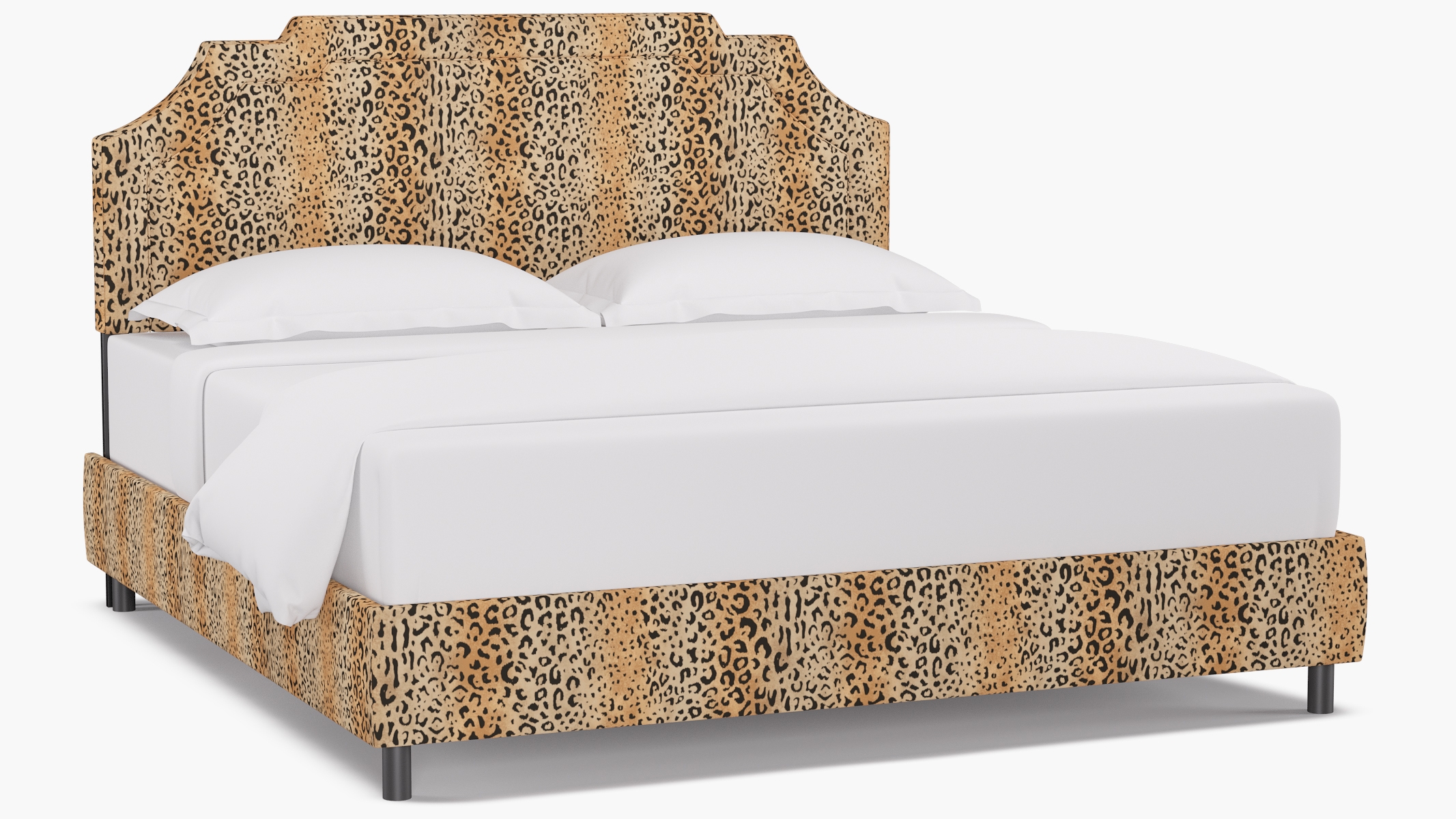 Art Deco Bed, Leopard, King - Image 0