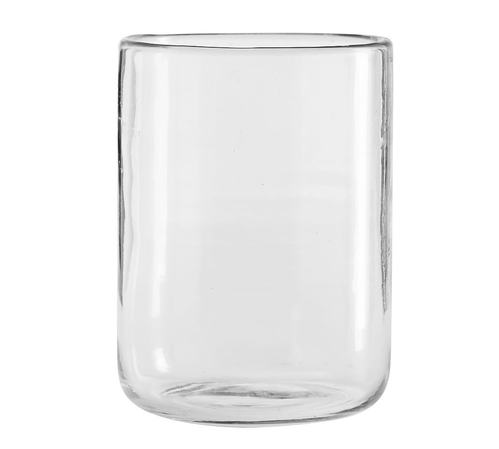 Modern Glass Votive Candle Holder, Clear, Large, 5.5" - Image 0