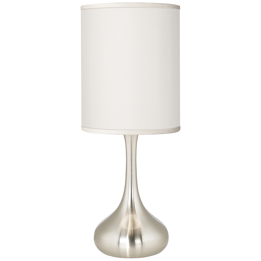 Possini Euro Droplet 24 1/2" Table Lamp with Cream Faux Silk Shade - Image 0