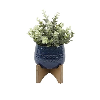 3.5" Artificial Eucalyptus Plant in Planter - Image 0