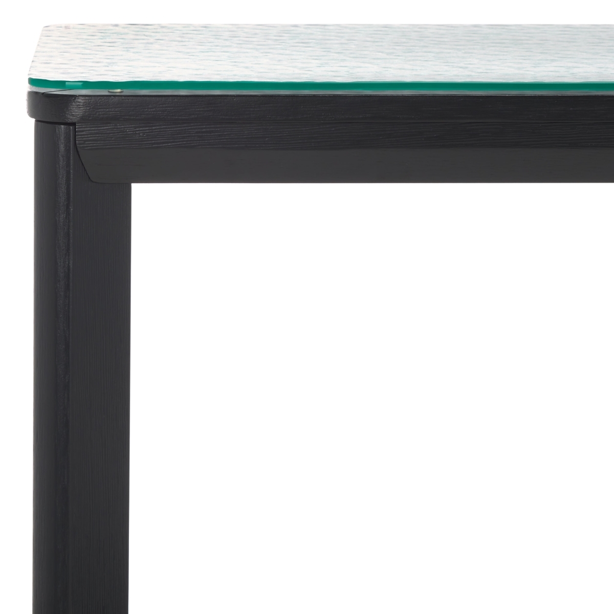 Benecarlo Glass Top Console Table - Black/Clear - Image 2