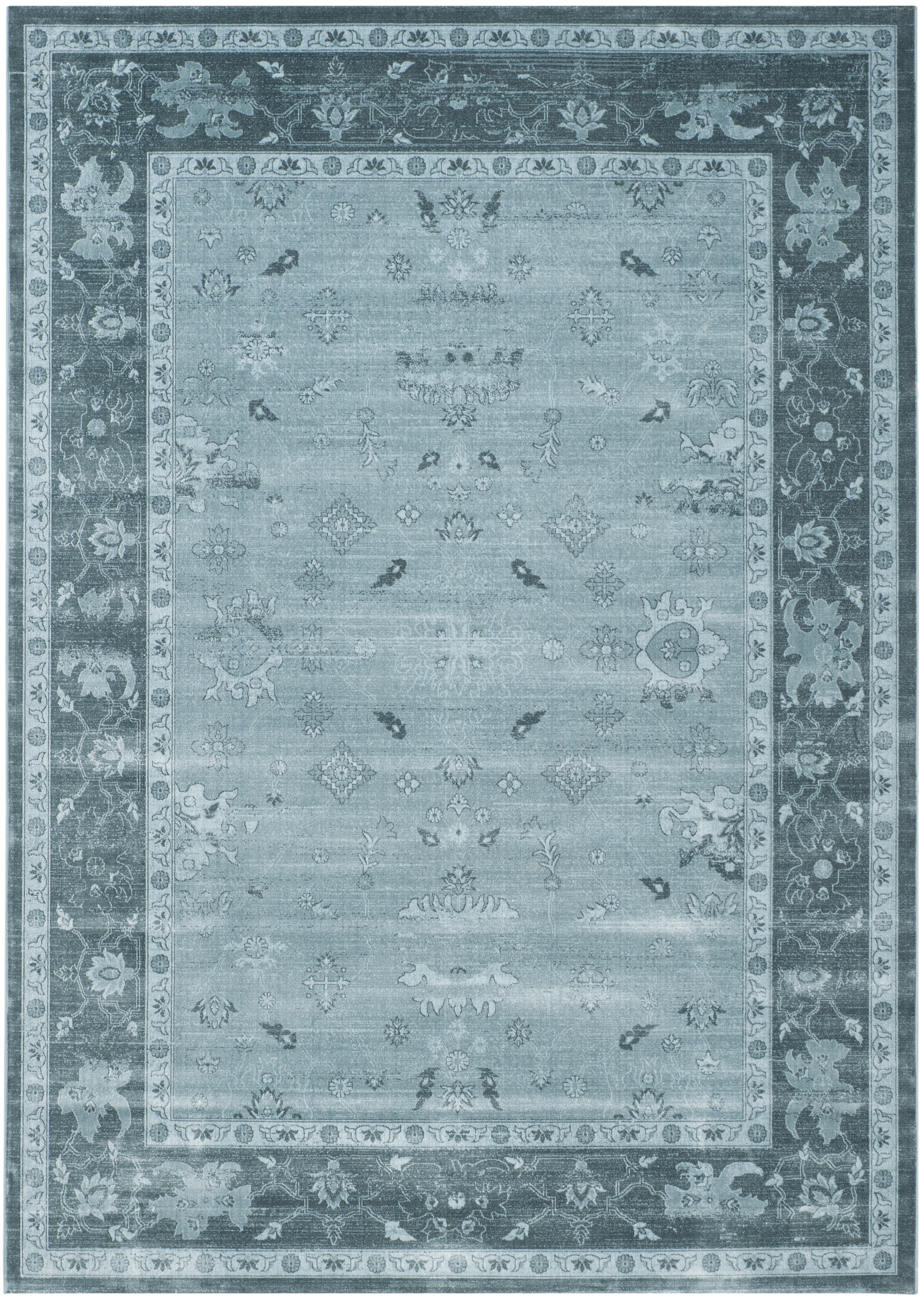 Arlo Home Woven Area Rug, VTG245B, Light Blue/Dark Blue,  8' X 11' - Image 0