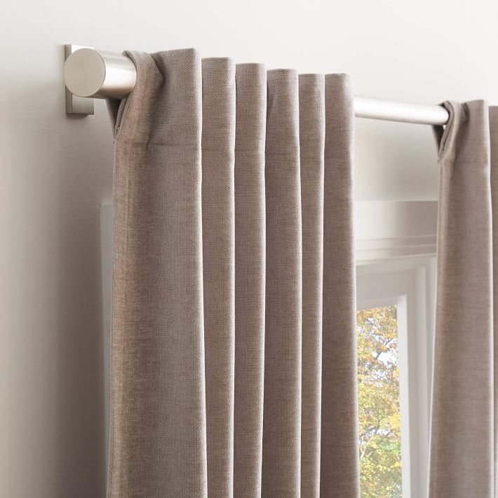 Textured Upholstery Velvet Curtain, Platinum, 108" - Image 2