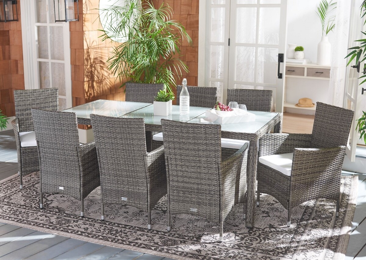 Hailee Dining Set - Grey Brown/White - Safavieh - Image 1