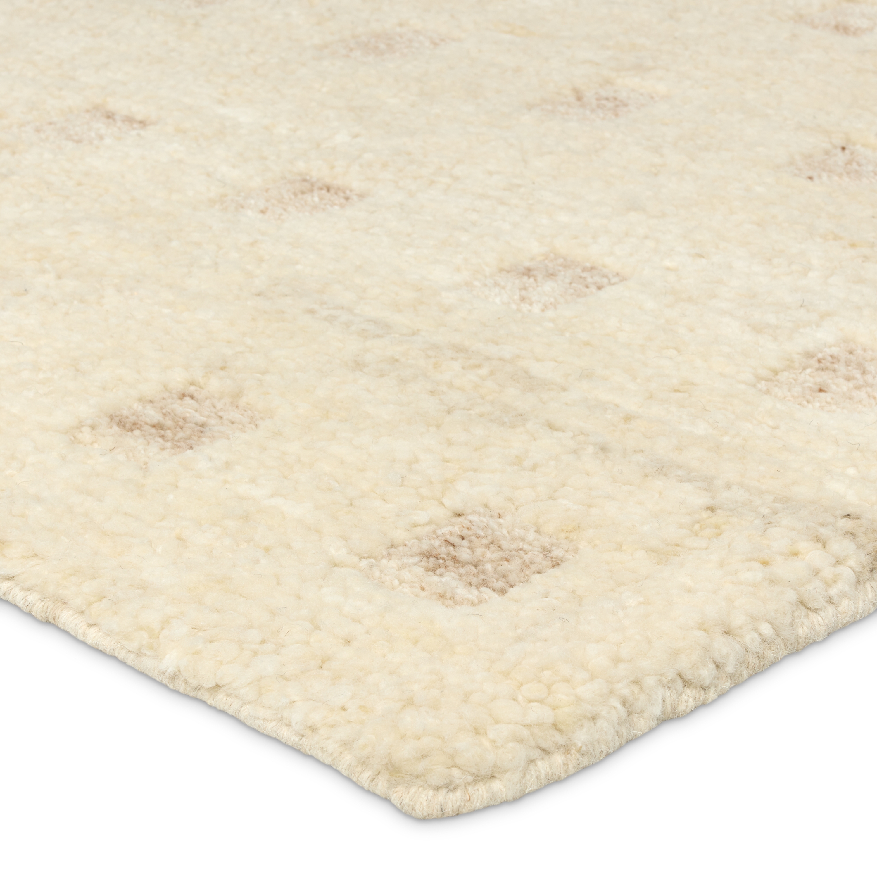 Tayri KEO05 Handknotted Geometric Cream and Beige Area Rug (8'X10') - Image 1
