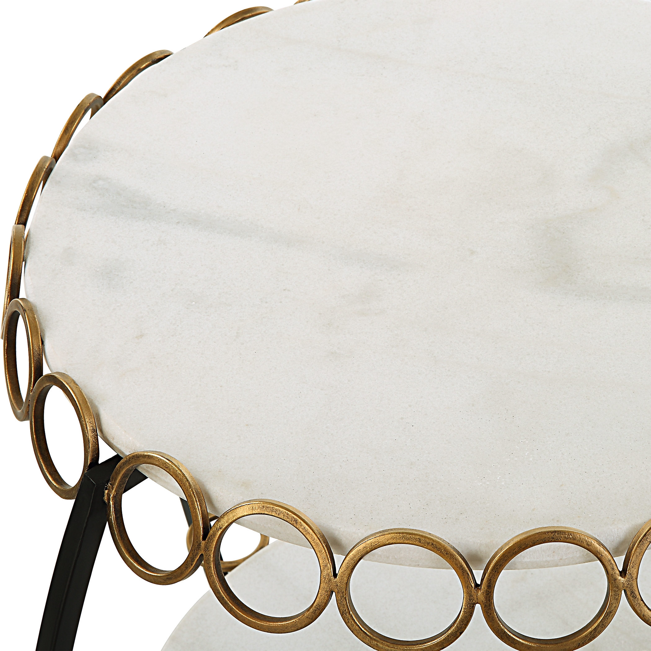 Chainlink White Marble Side Table - Image 4