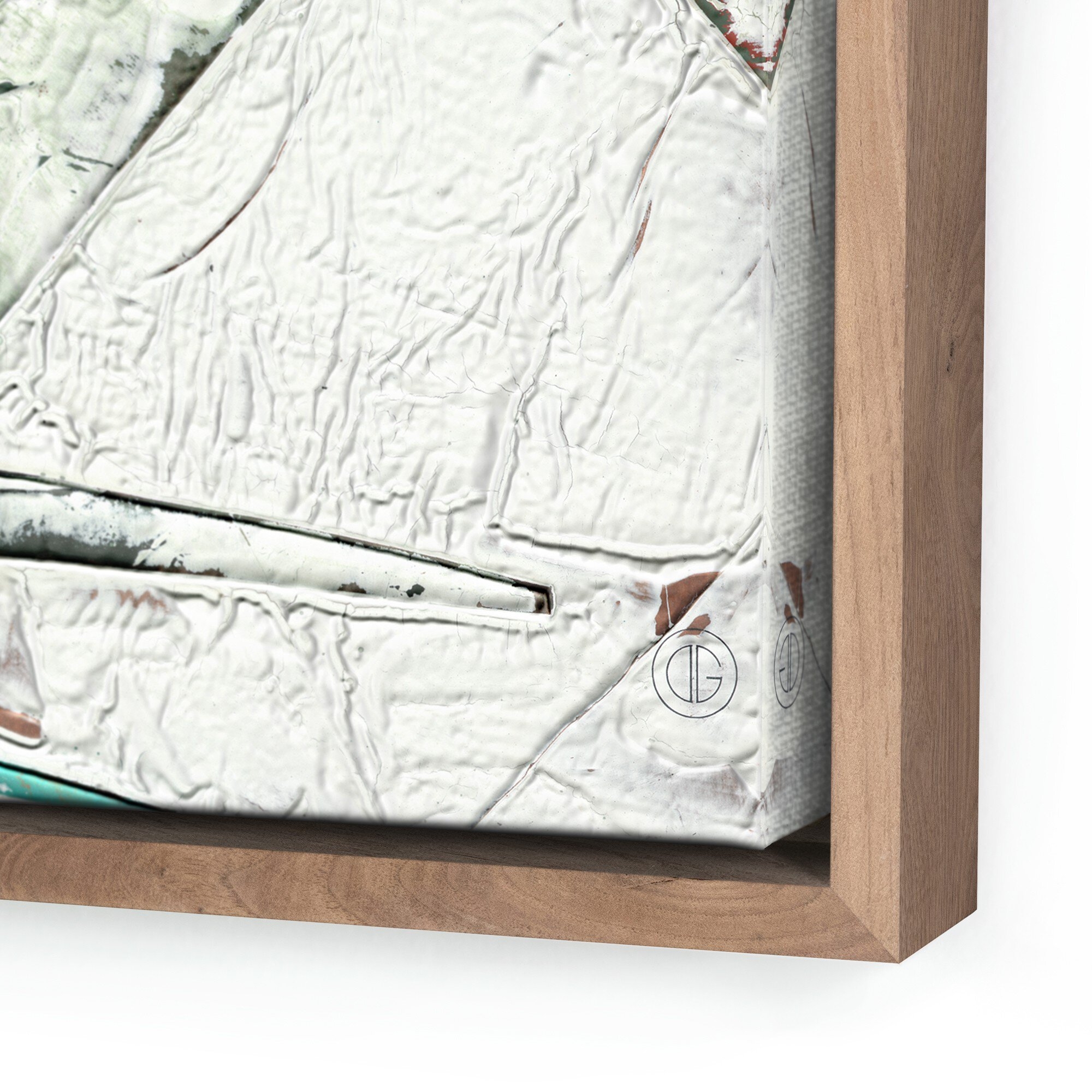 Aloe 2 by Douglas Galloway - Rustic Walnut Floater - Image 1