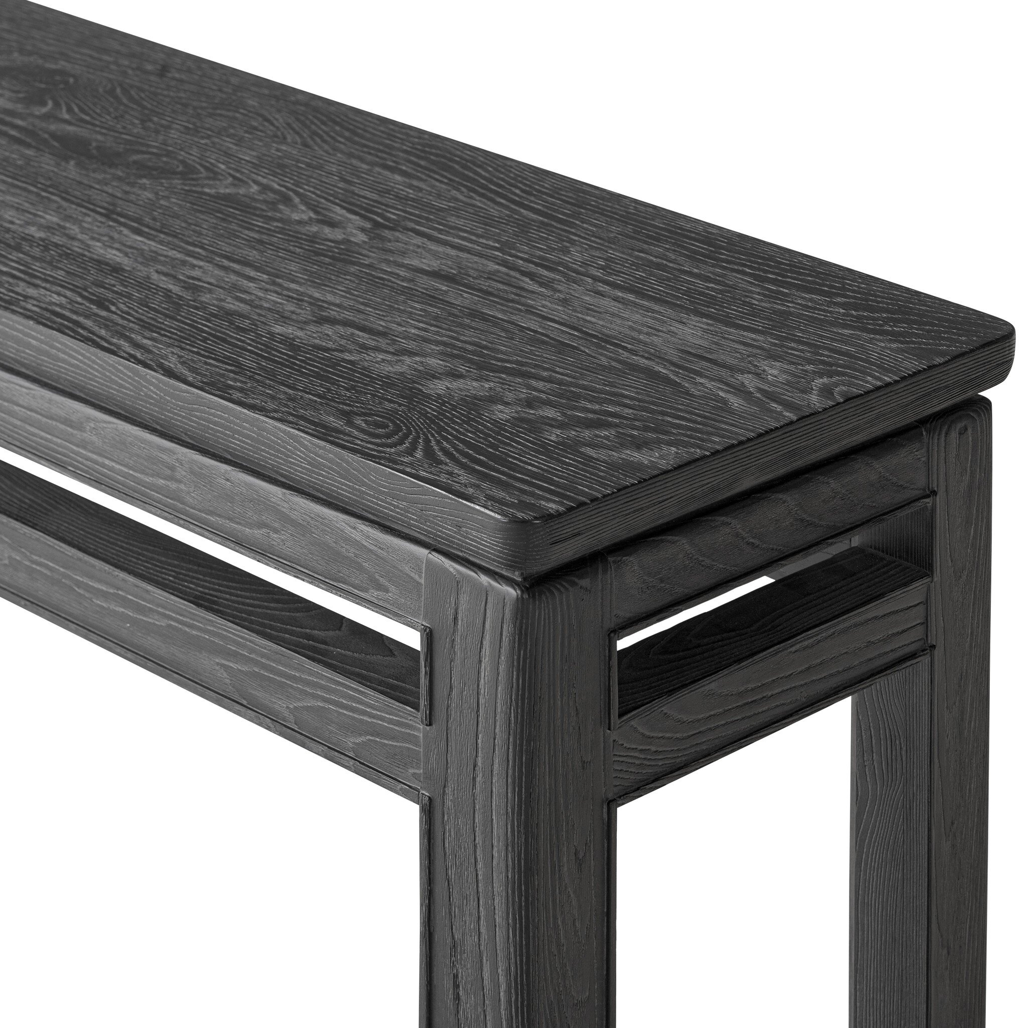 Oman Console Table - Rustic Black Veneer - Image 5