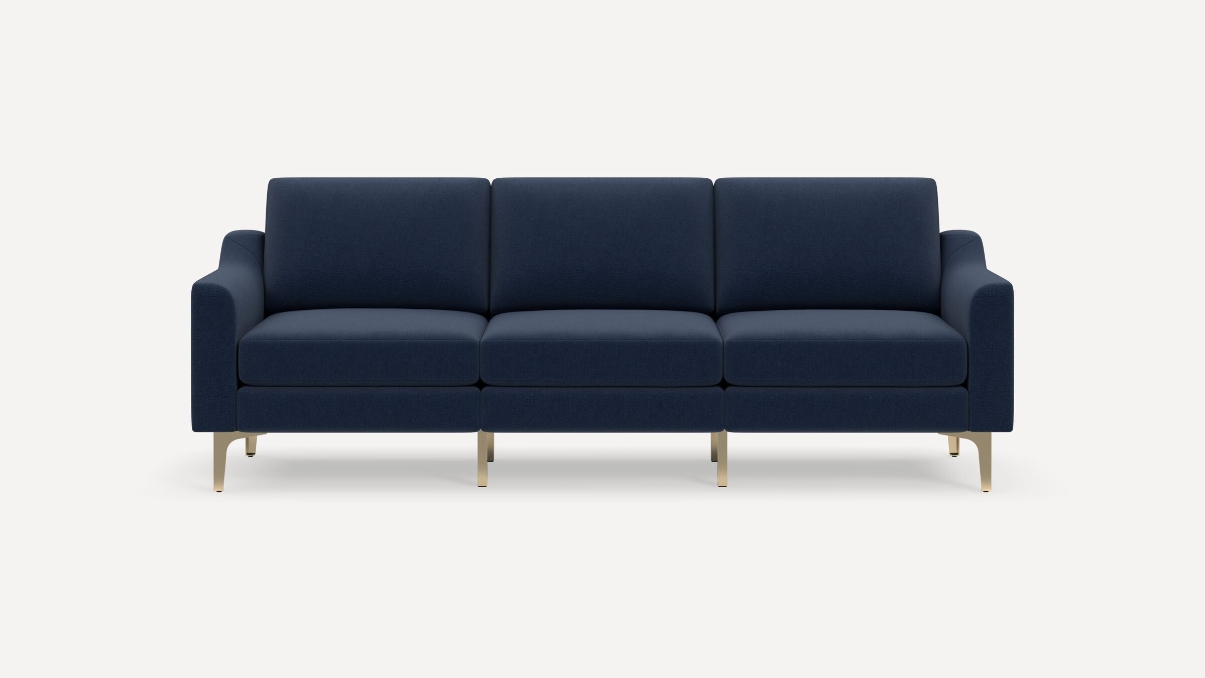Nomad Sofa - Navy Blue - Performance Flatweave / Brass - Metal / Slope - Image 0
