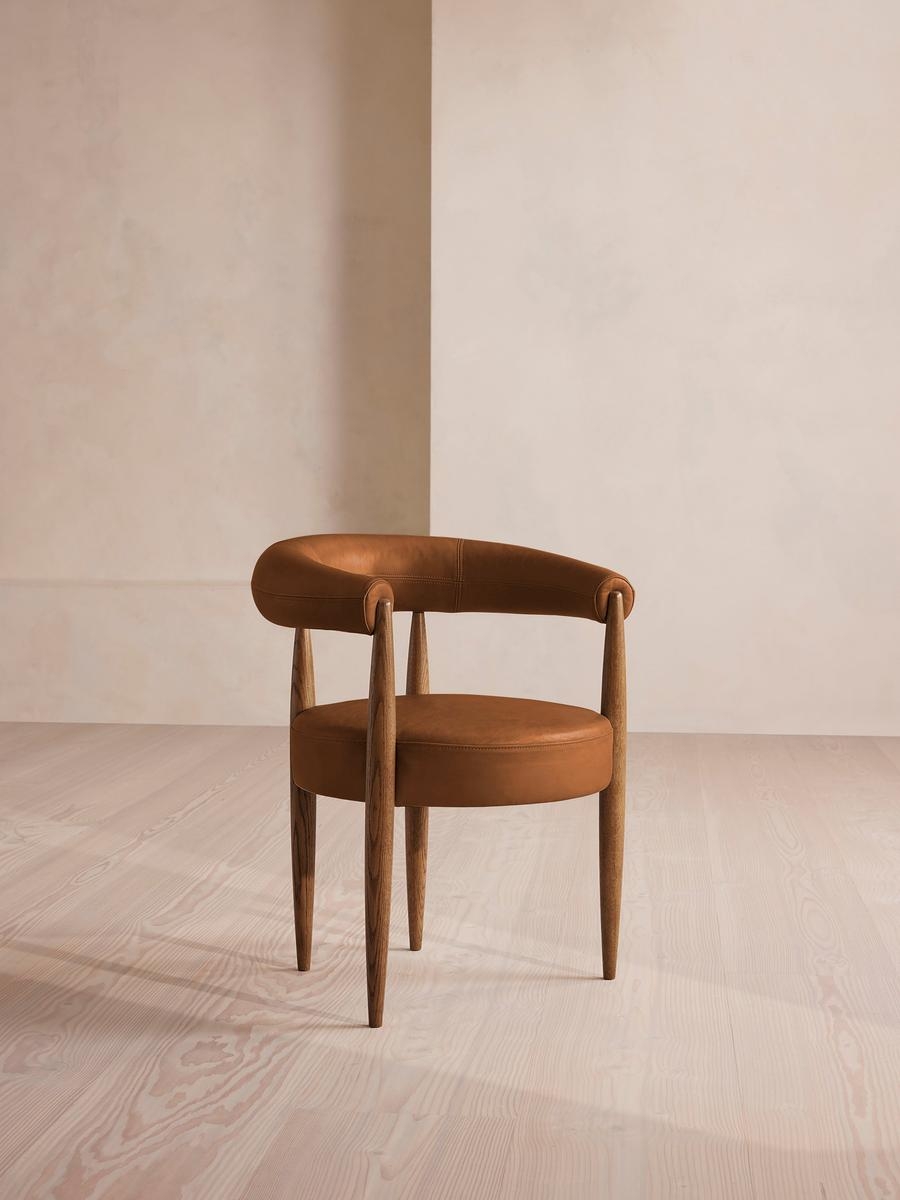 Fergus Dining Chair, Sycamore Leather, US - Image 0