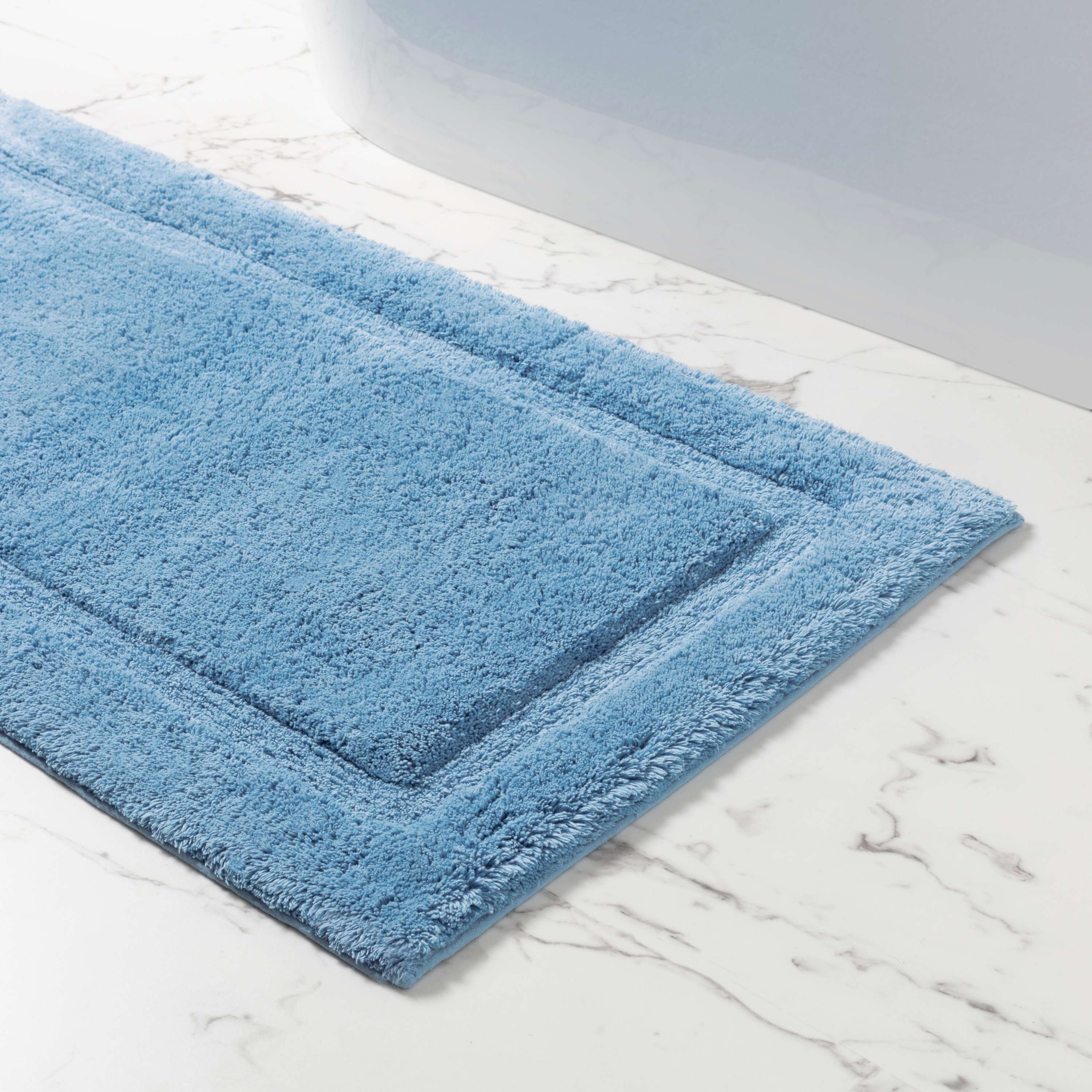 Classic French Blue Bath Rug - Image 0