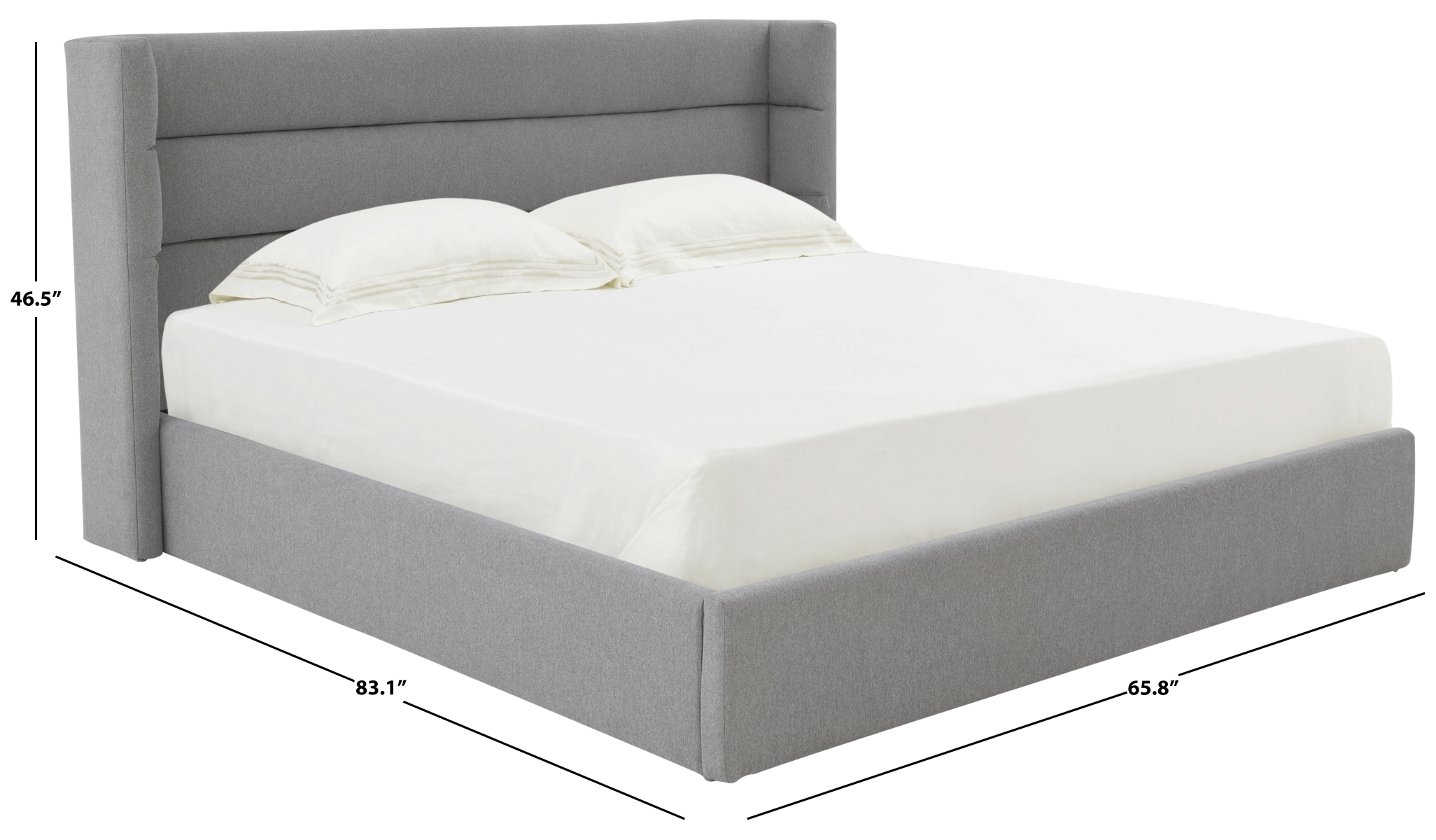 Olivianna Low Profile Bed - Light Grey - Image 5