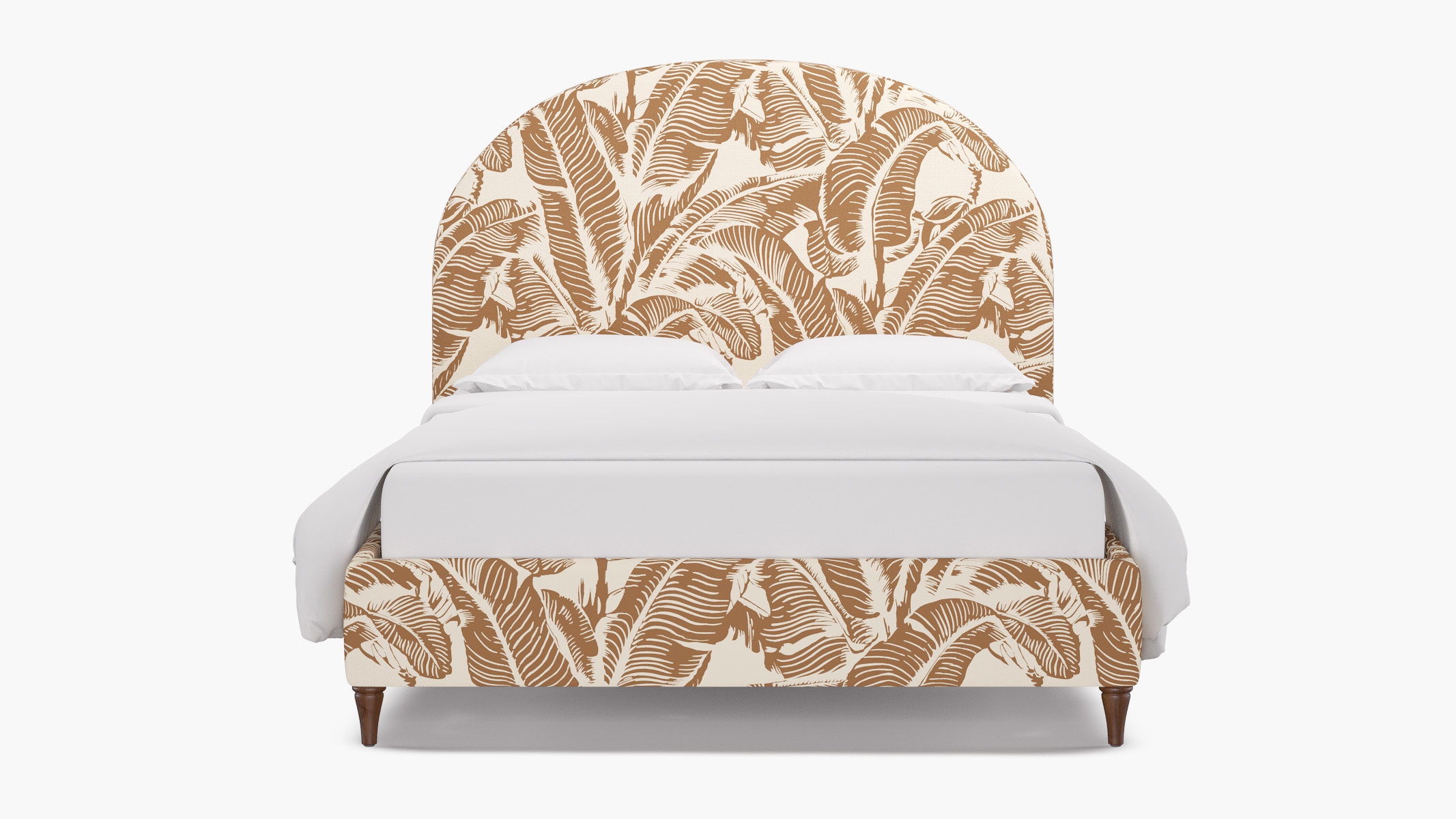 Demilune Bed, Caramel Martinique® Encore, Walnut Decorative Tapered Leg, King - Image 0