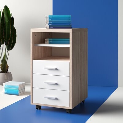 Cowell 3-Drawer Mobile Vertical Filing Cabinet - Image 0